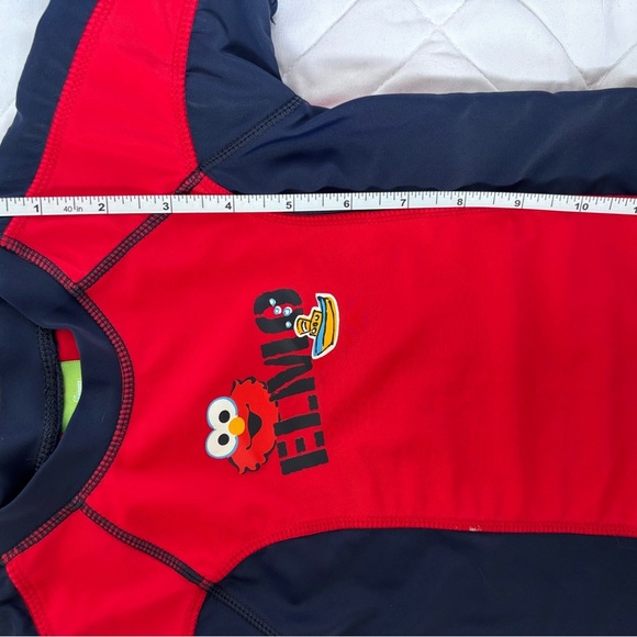 ⭒ 18-24M Sesame Beginnings Elmo Swim Shirt Red Navy Blue Swimwear Boat ⭒ - Picture 6 of 11